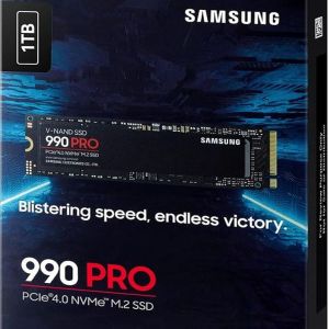 SAMSUNG 990 PRO SSD 1TB PCIe 4.0 M.2 2280 Internal Solid State Hard Drive, Seq. Read Speeds Up to 7,450 MB/s